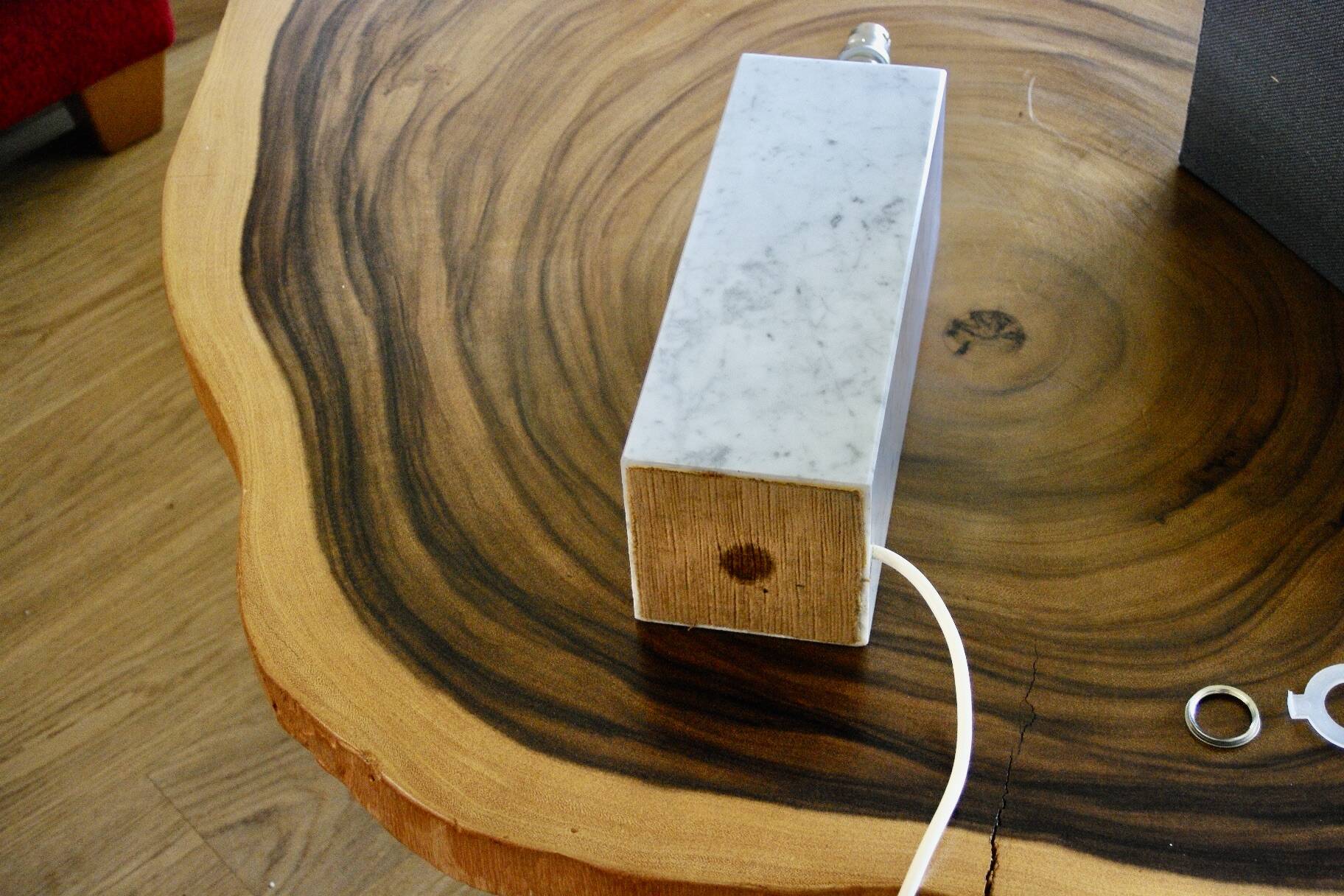 Large vintage lamp dephilippe barbier 1970