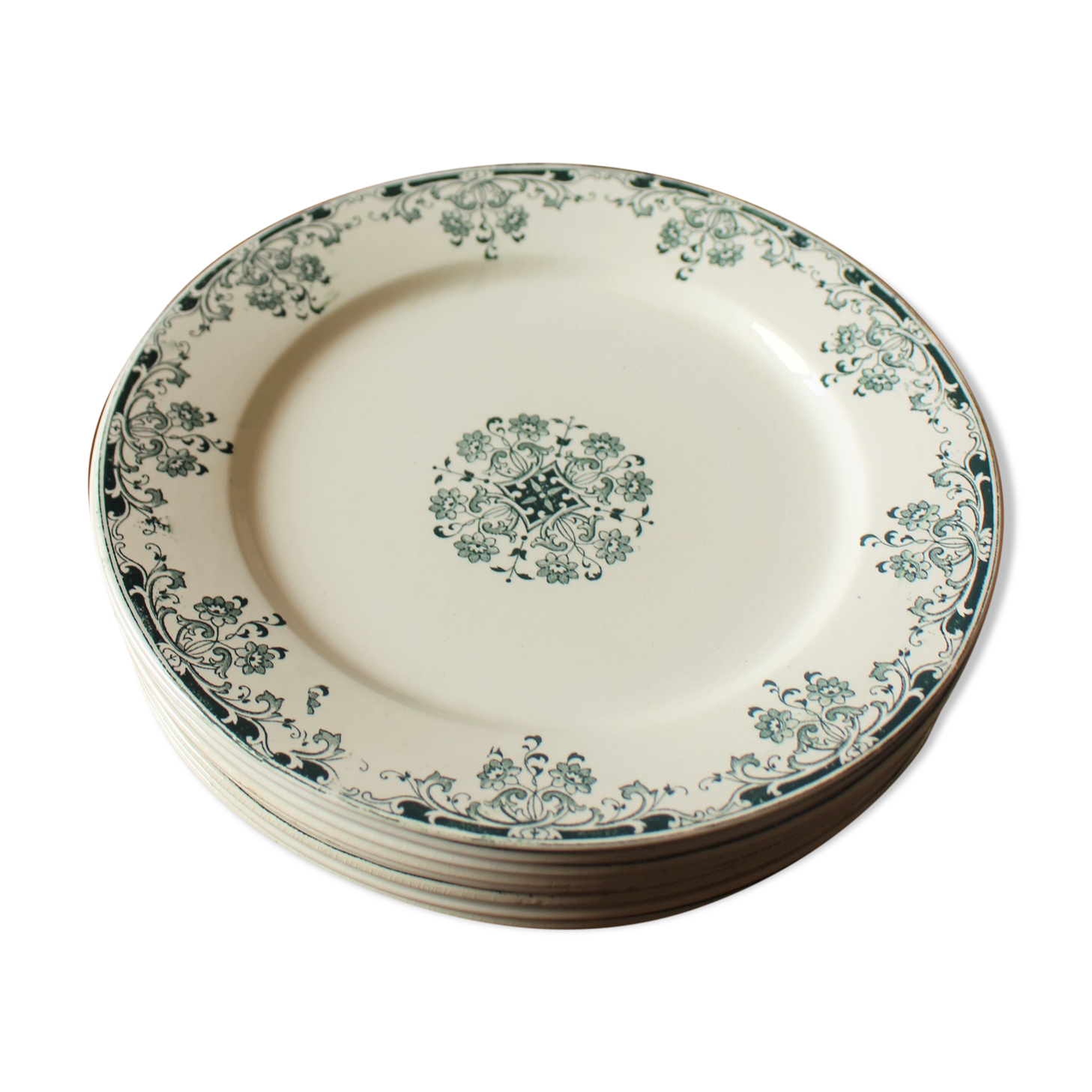Lot 8 flat plates Mignon Sarreguemines