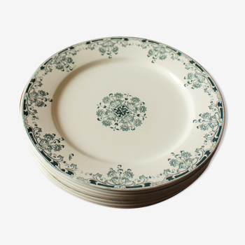 Lot 8 assiettes plates Mignon Sarreguemines