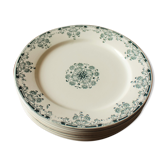 Lot 8 flat plates Mignon Sarreguemines