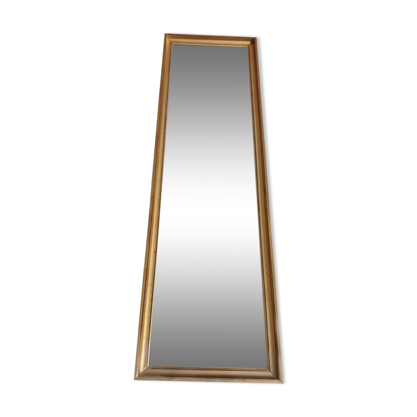 Beveled mirror gilded frame 140x42