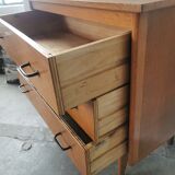 Chest of drawers from the 50s, compass feet