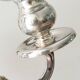 3-arm silver-plated metal candlesticks, candlesticks