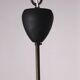 Enamelled aluminium ceiling lamp, brass, Italy, 1960s, Italian production.