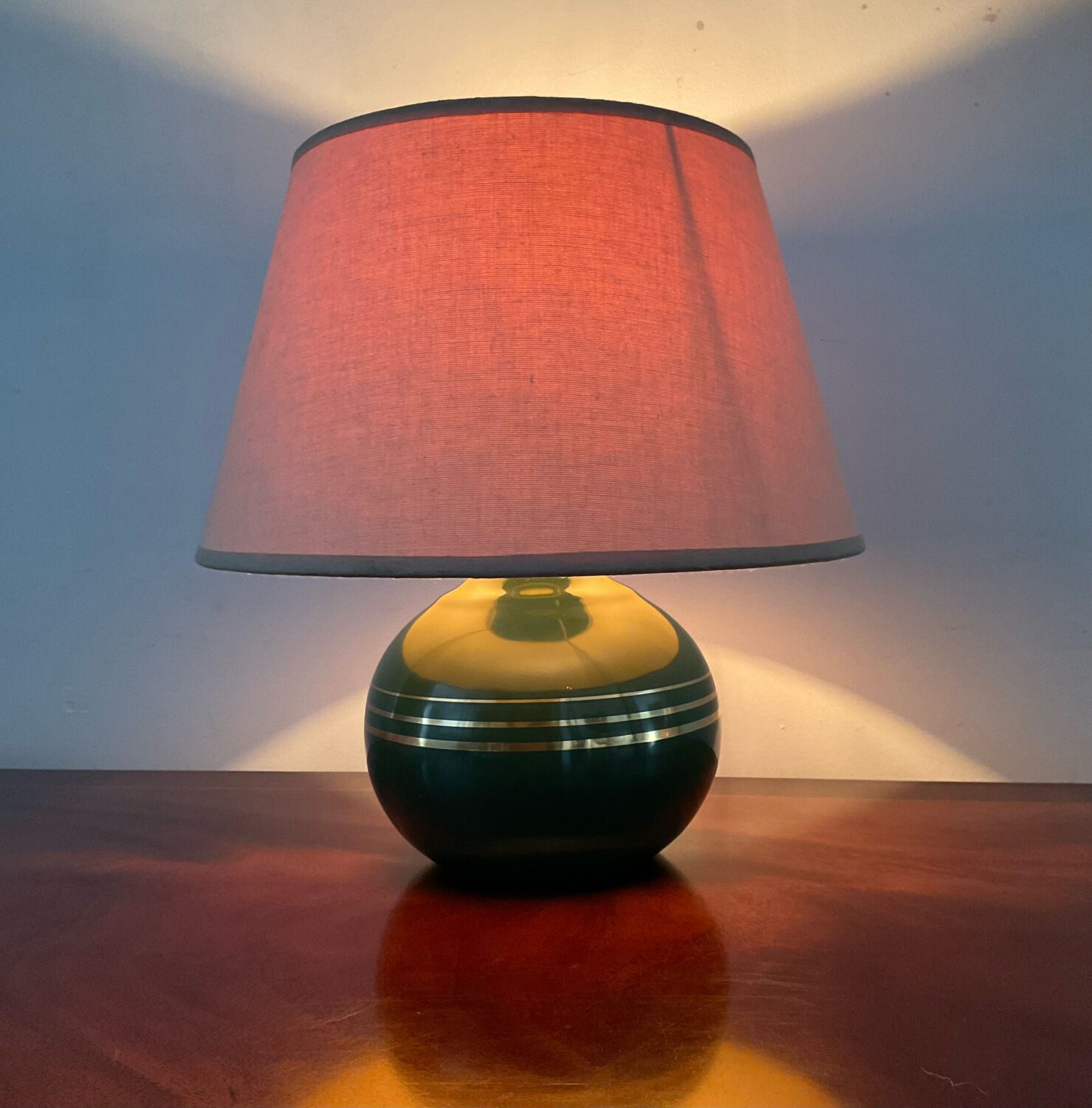 Vintage glazed ceramic lamp