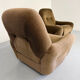 Lot of 2 cosy fabric armchairs, French design, vintage 1970s.