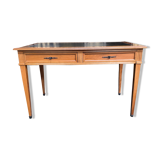 Desk full of Louis XVI style black leather