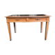 Bureau plein de style Louis XVI cuir noir