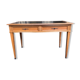 Desk full of Louis XVI style black leather