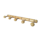 Bamboo style wooden coat rack 5 hooks