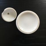 White condiment pot