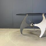 Table basse ou de salle à manger réglable « Helix » de Luciano Campanini, années 1970