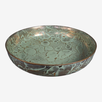 Coupe porcelaine vert céladon Ateliers de Sèvres J. Mazeaud  J. Faverot 26 cm sb