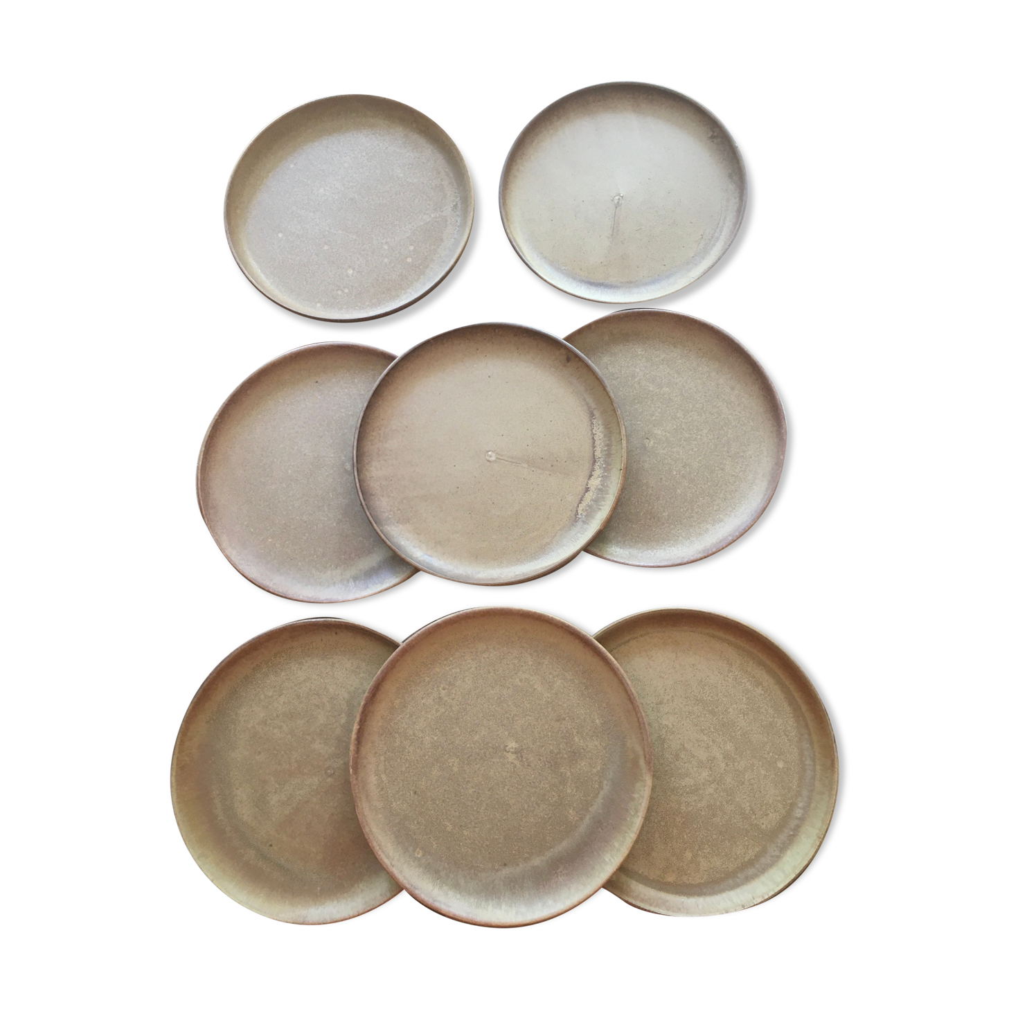 Lot of 8 flat sandstone plates