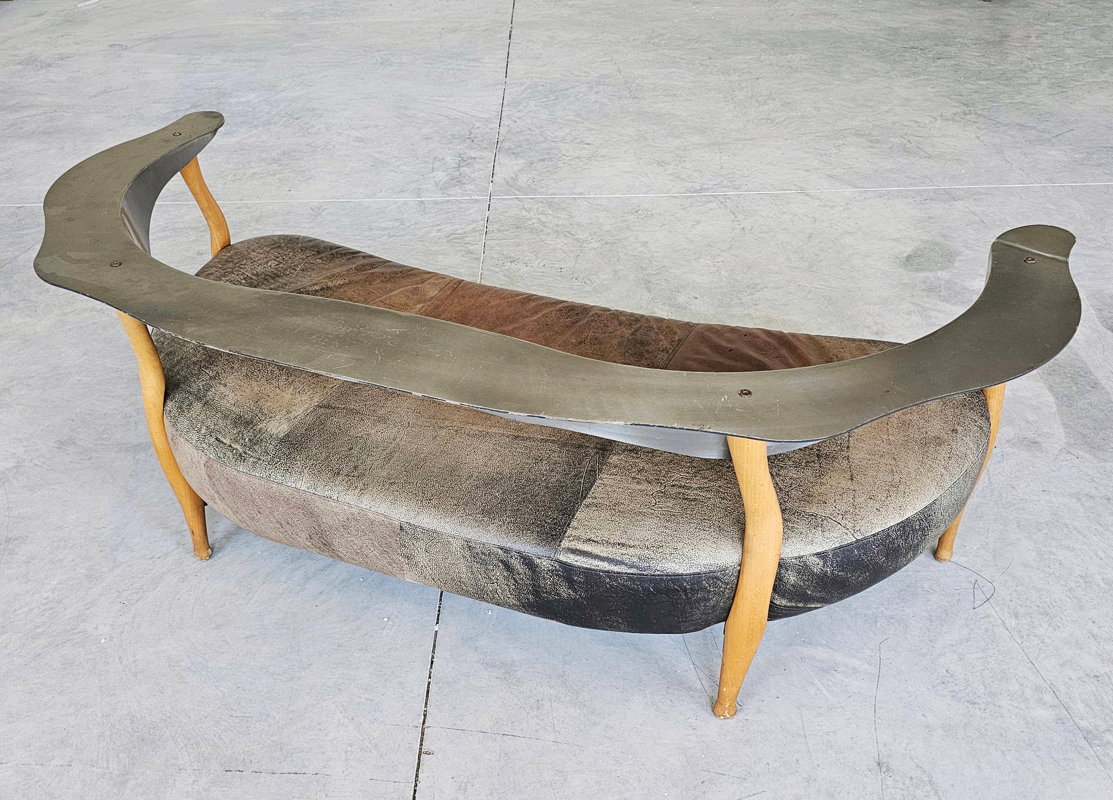 Postmodern sculptural three-seater canapé "Fantasy Island" Kurt Bayer