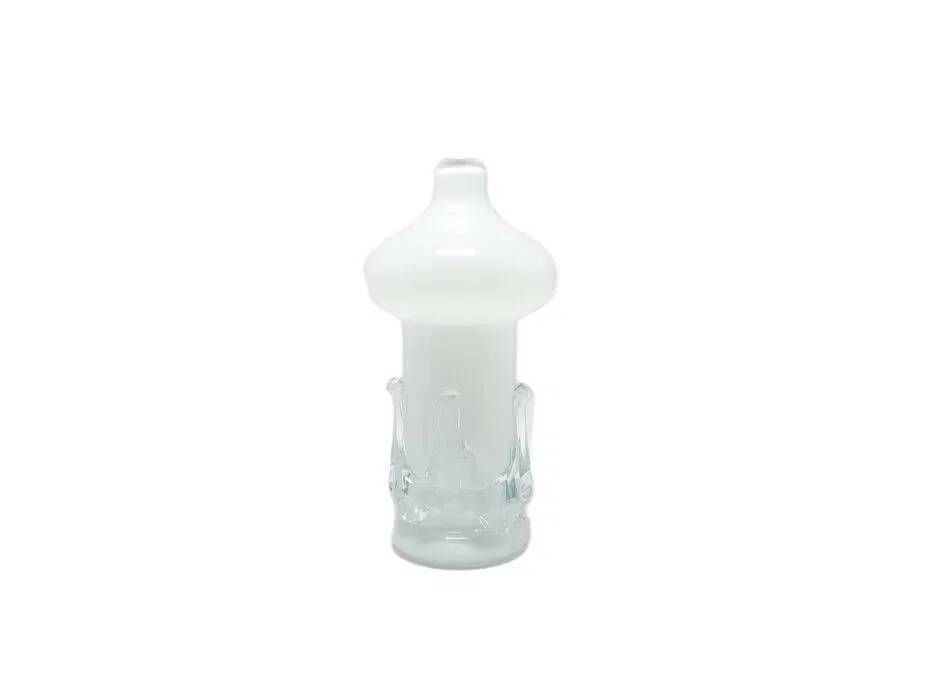 ABX Modernism Vase, white glass, Poland, 1970s