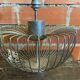 Chrome Metal Wire Space Age Lamp Base 1970s Vintage #D82