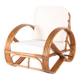 Fauteuil « bretzel » en rotin