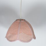 Pink flower hanging lamp