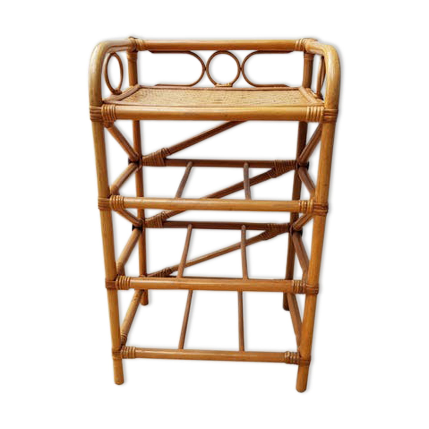 Rattan shelf