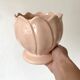 Cache pot fleur de lotus , années 80