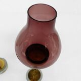 Pair of Scandinavian tealight holders Gunnar Ander for Ystad Metall, Sweden 1950