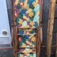 Former Chilean lounge chair deckchair wood and canvas 1930s/1940s