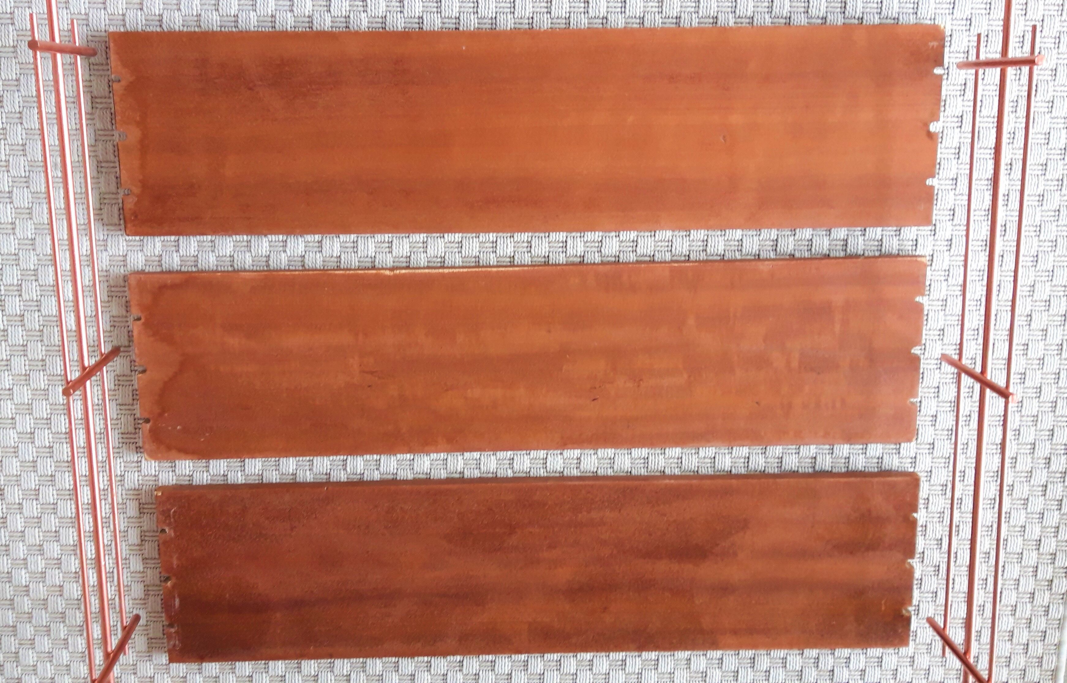 Vintage string wall shelves