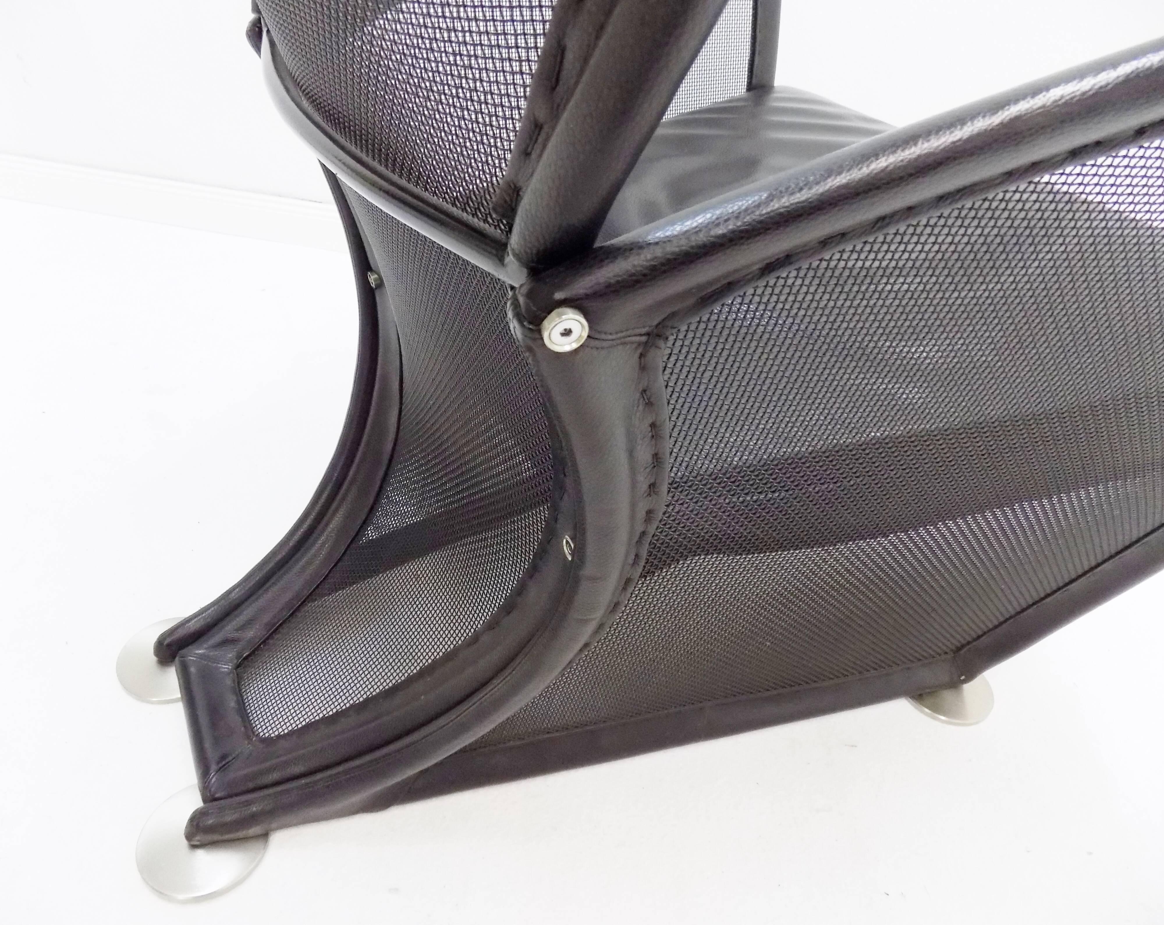 Prive leather armchair by Paolo Nava for Arflex