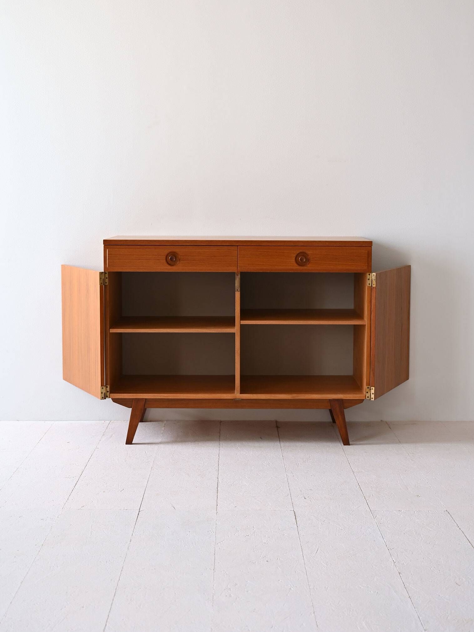 Small 1960s Scandinavian teak sideboard – Vintage Swedish cabinet