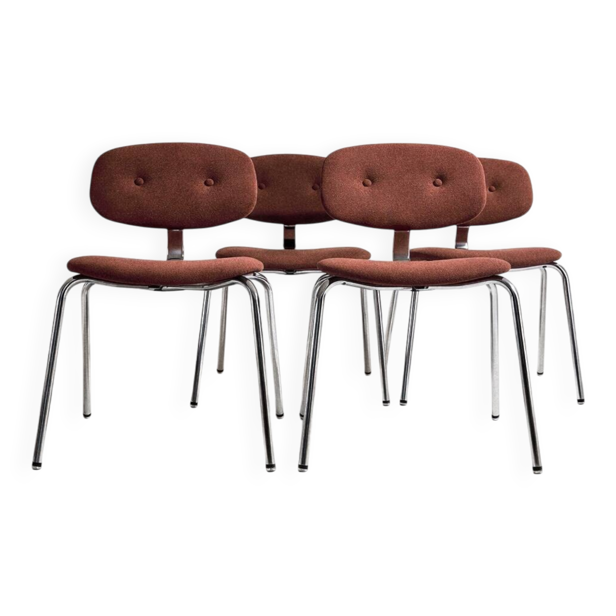 Set of 4 chairs pierre paulin steelcase strafor