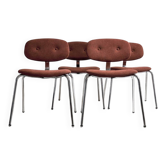 Set de 4 chaises pierre paulin steelcase strafor