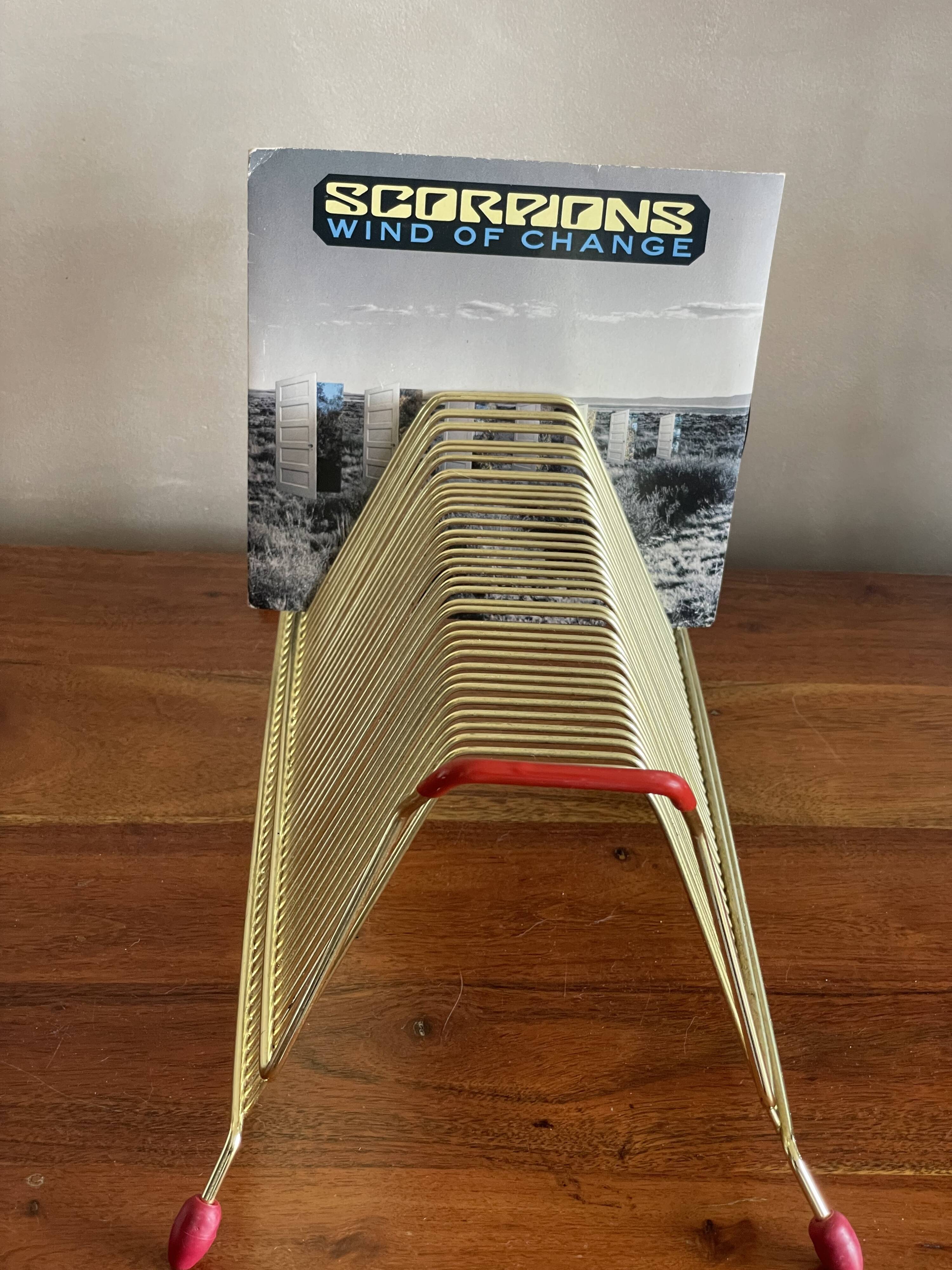 Gold metal vinyl door