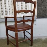 Chaise fauteuil en cuir