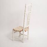 Napoleon 3 shabby white nurse chair