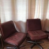 Set of four leather chairs Wilkhahn Germany design 1981