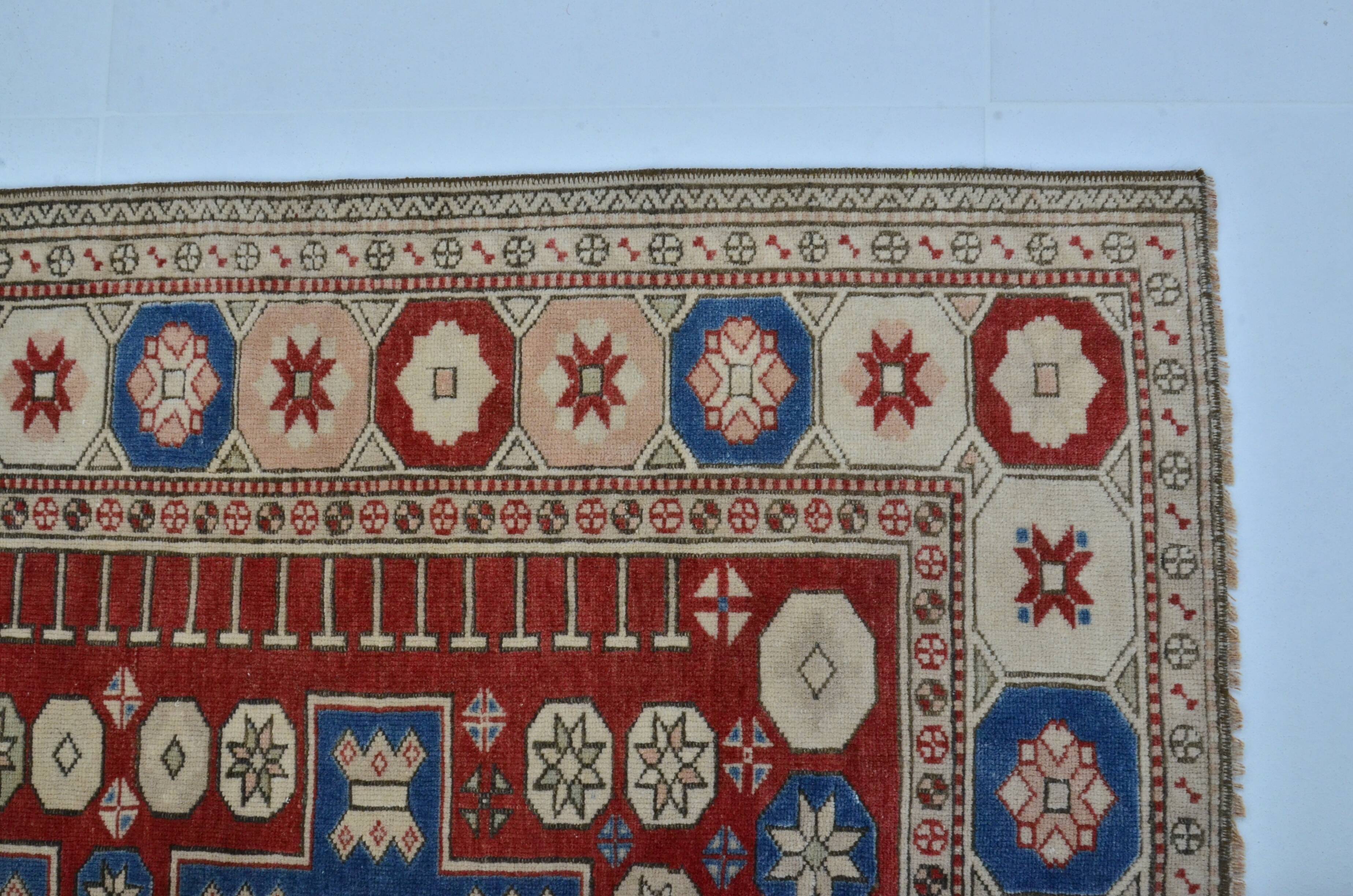 Colorful Hanknotted Vintage Carpet sku 3567
