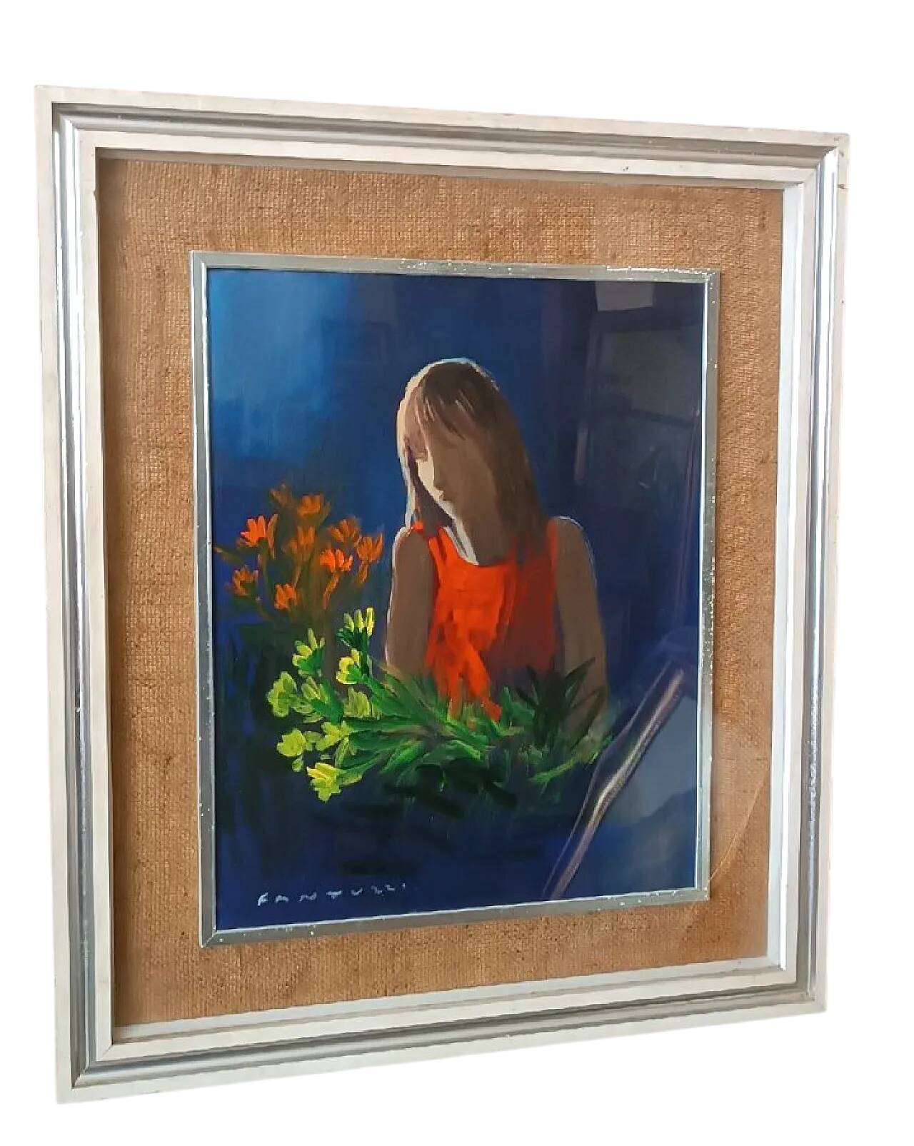 Oil painting on canvas by Eliano Fantuzzi, 20th century