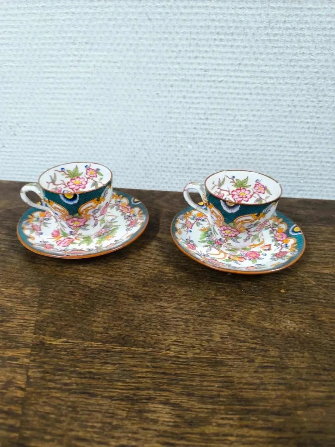 Set of 2 Sarreguemines Minton 215 cups