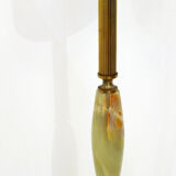 Standing ashtray, onyx & brass