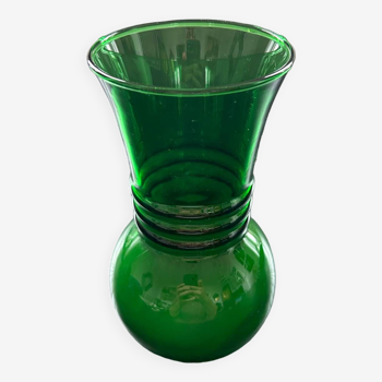 Green art deco style vase