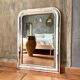 Miroir Louis-Philippe ancien en feuille d’argent, XIXème