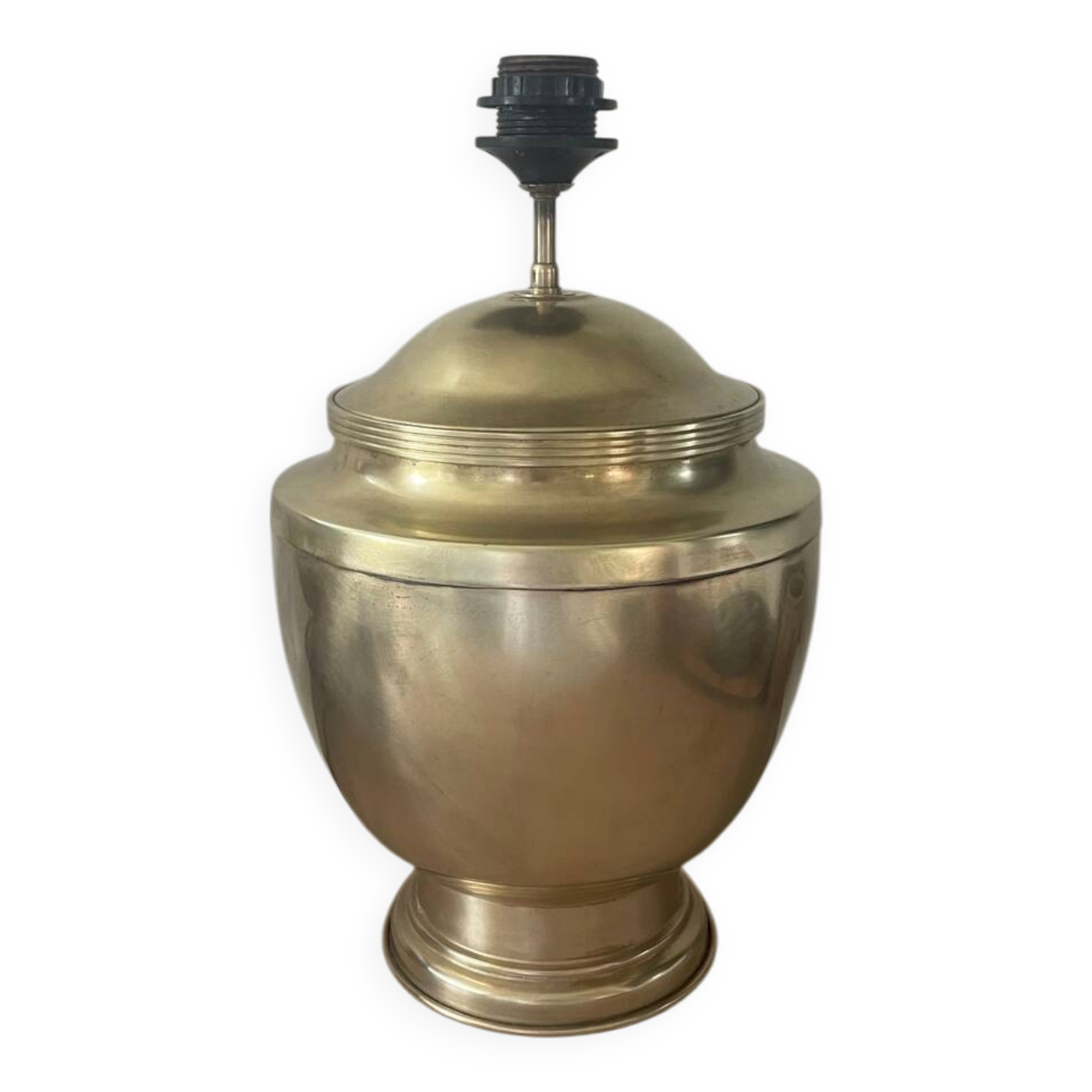 Vintage brass baluster lamp