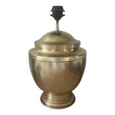 Pied de lampe balustre en laiton vintage