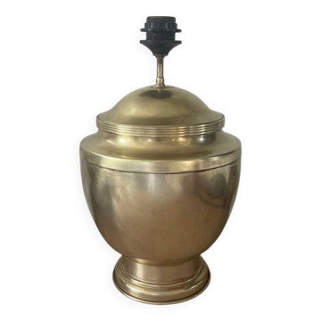 Pied de lampe balustre en laiton vintage