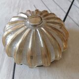 Ceiling lamp iridescent glass ochre gilded 1960