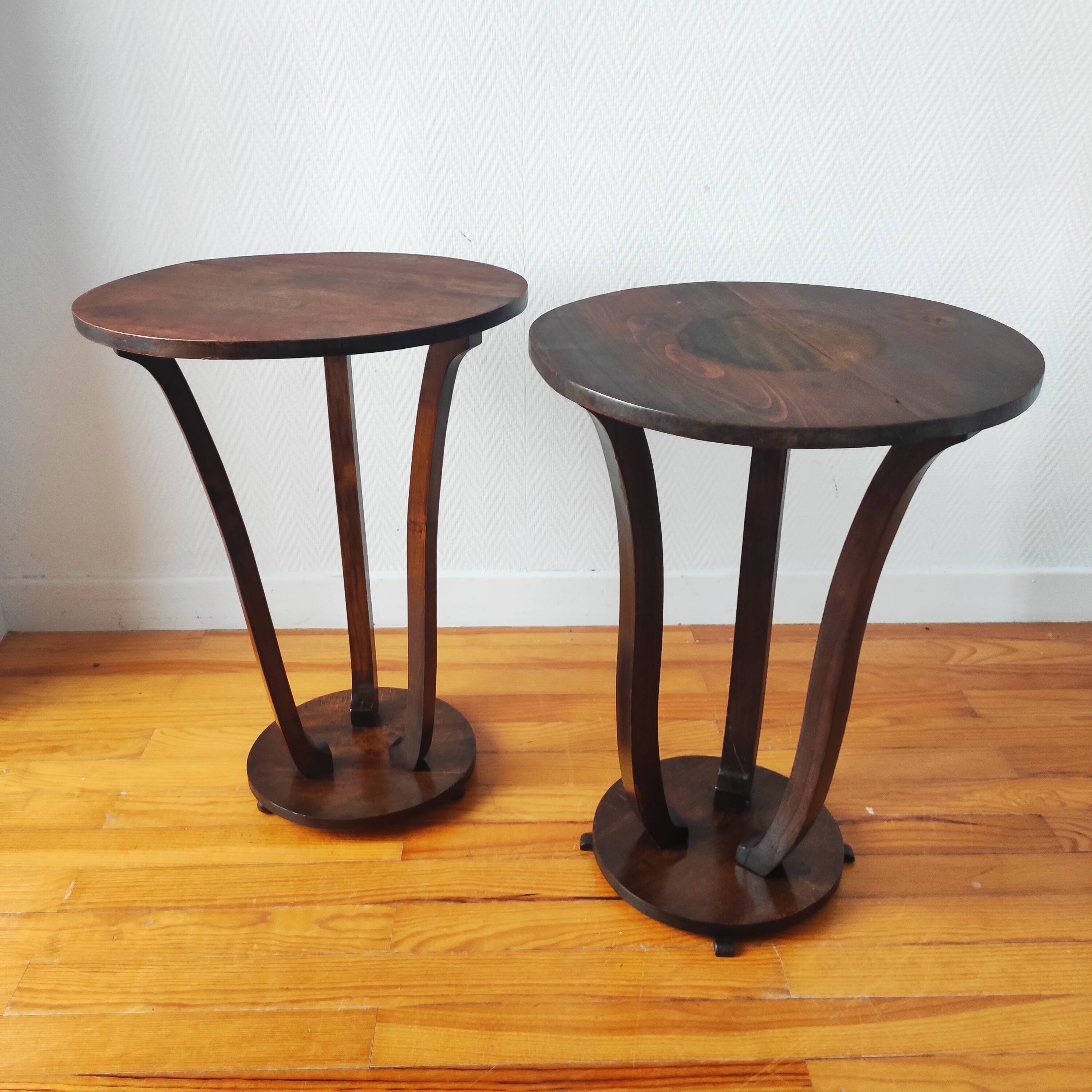 Paire de consoles Art déco en bois