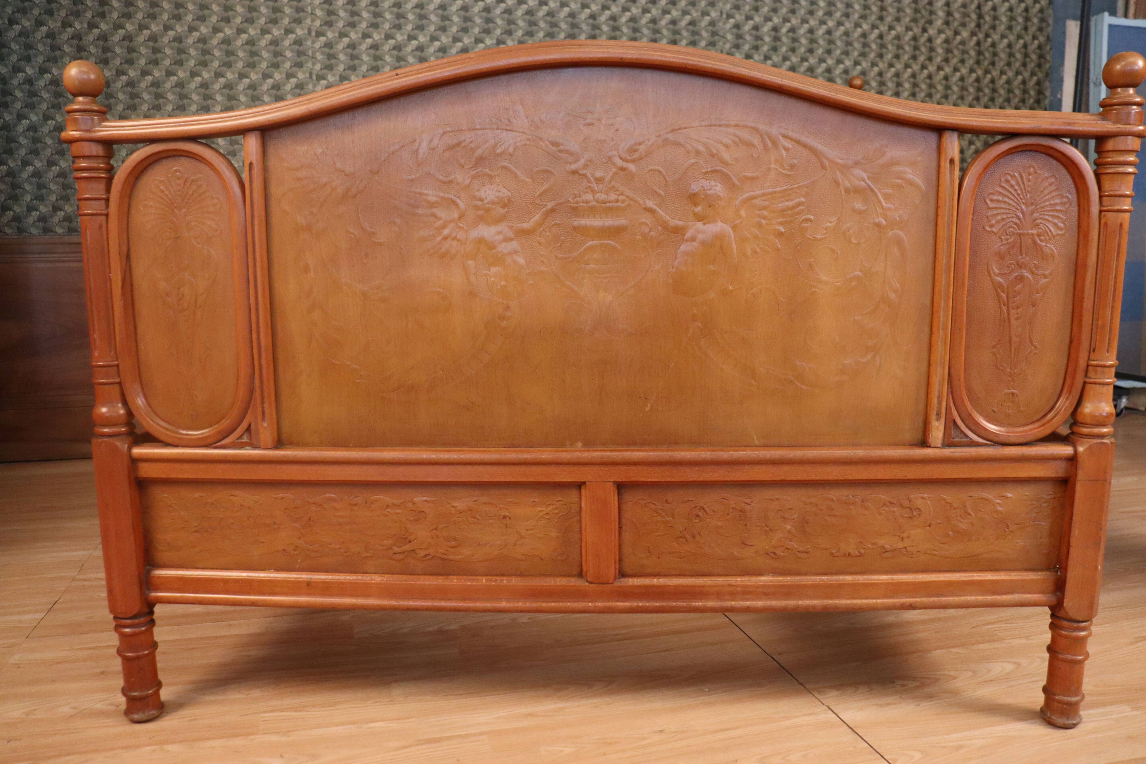 Joseph and Jacob Kohn bentwood bed & nightstand