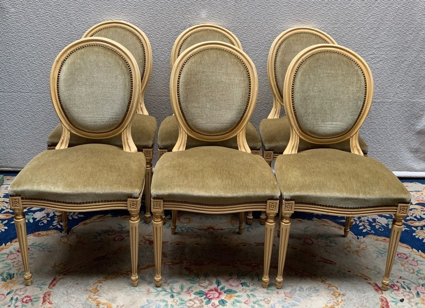 Set of 6 Louis XVI style chairs.