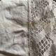 Monogram linen sheet, late 19th century.